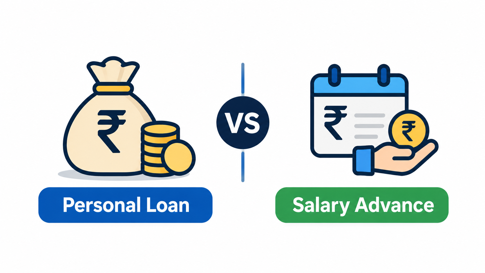Personal Loan vs Salary Advance – Key Differences, Benefits and Repayment Options | Vizzve Finance